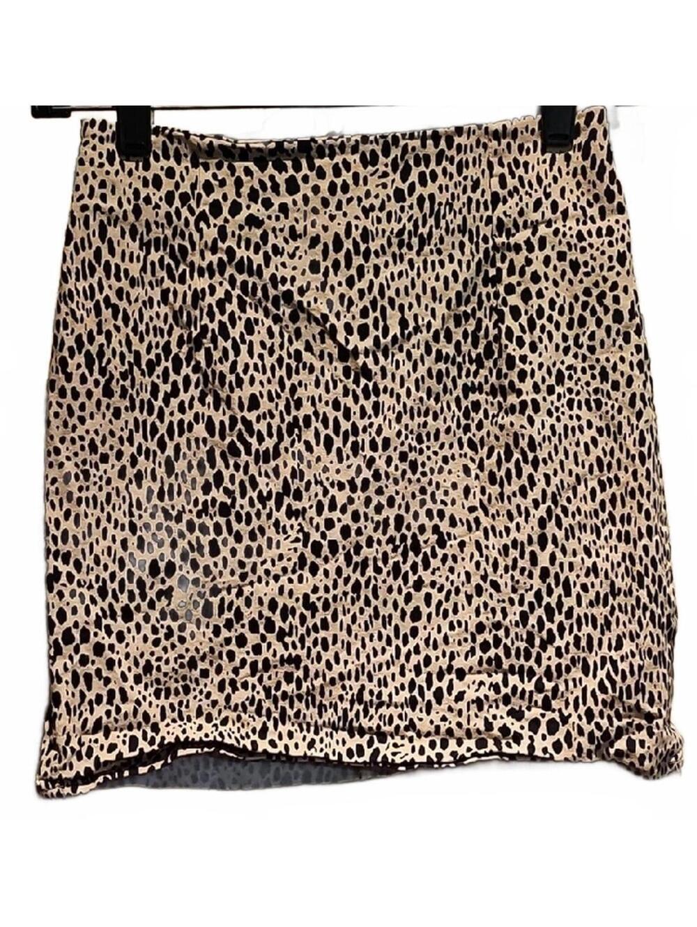 Brandy Melville Animal Print Mini Pencil Skirt Size 3